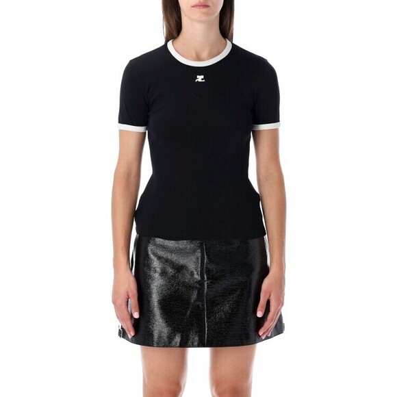 Courrèges Tops - Courrèges Contrast Cotton T-Shirt - NWT